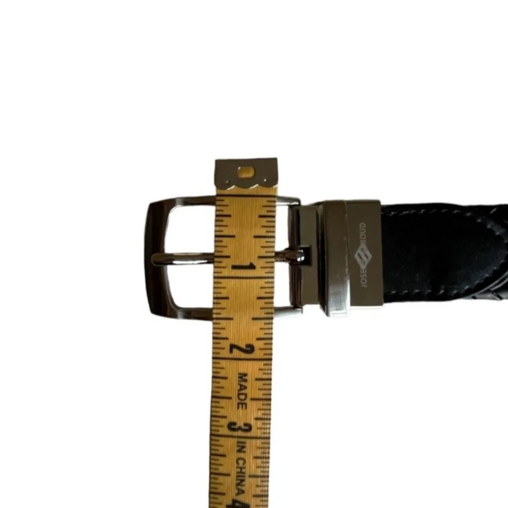 Joseph Abbound Reversible Black/Brown Leather Woven Belt Boys 26 Casual‎ Church